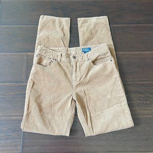NWOT Polo by Ralph Lauren Straight Leg Boy's Tan Brown Corduroy Pants Sz 18